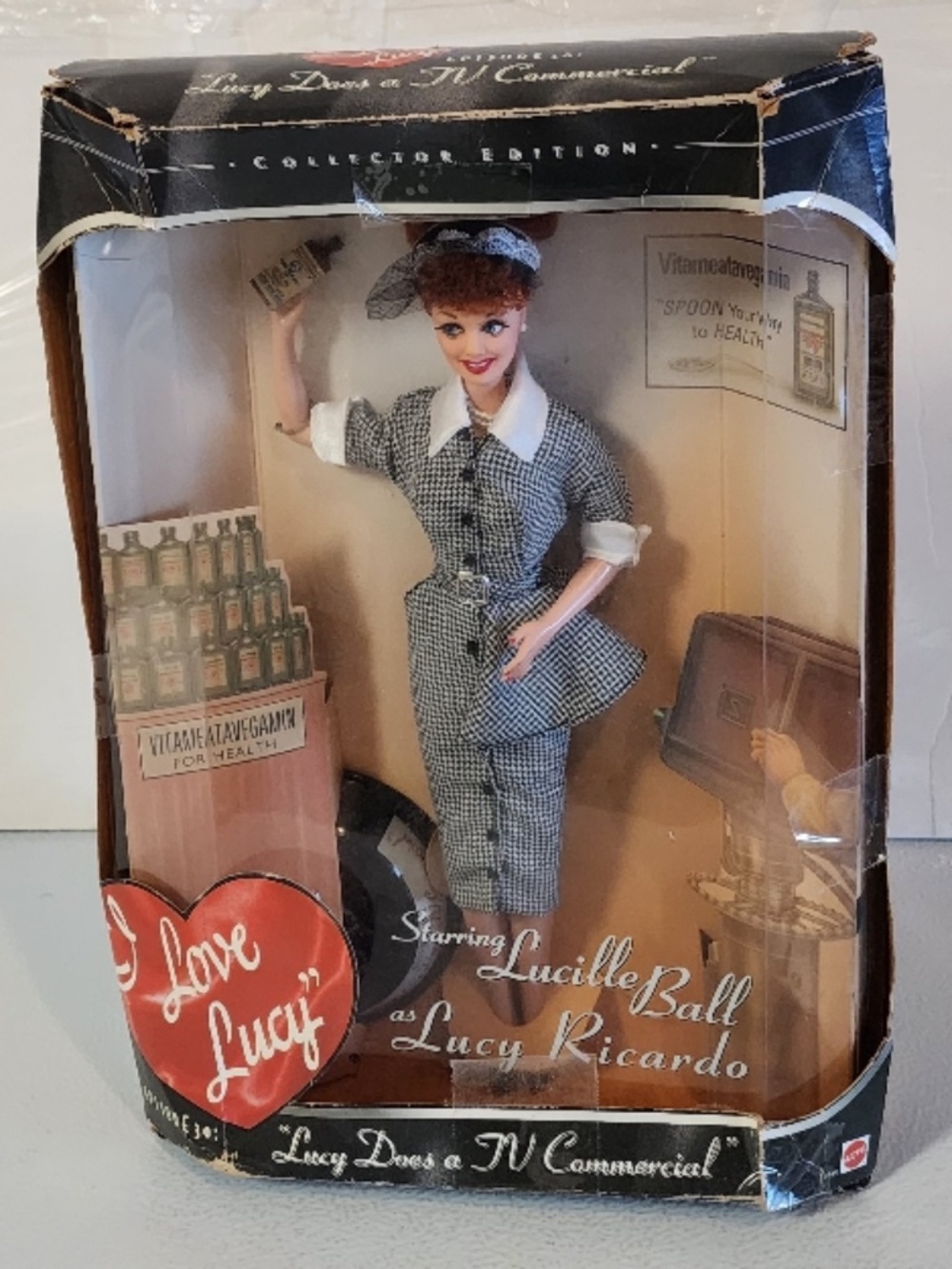I Love Lucy Vitameatavegamin Doll Collectible Lucille Ball Figure -- In original